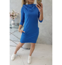 Ruha kapucnival és zsebekkel MIG8847 azúrkék