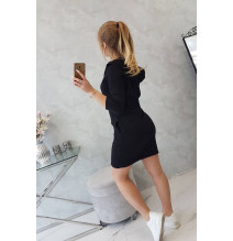 Ruha kapucnival és zsebekkel MIG8847 fekete