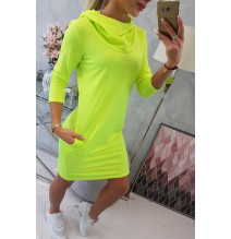 Ruha kapucnival és zsebekkel MIG8847 sárga neon