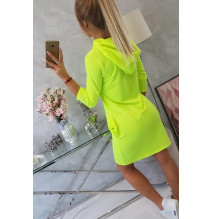 Ruha kapucnival és zsebekkel MIG8847 sárga neon