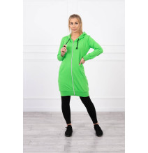 Női kapucnis zsebek MI8924 világos zöld