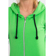 Női kapucnis zsebek MI8924 világos zöld