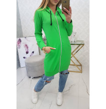 Női kapucnis zsebek MI8924 világos zöld