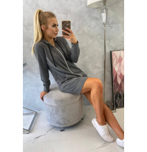 Női kapucnis zsebek MI8924 grafit