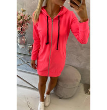 Női kapucnis zsebek MI8924 rózsaszín neon