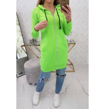 Női kapucnis zsebek MI8924 zöld neon