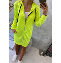 Női kapucnis zsebek MI8924 sárga neon