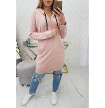 Női kapucnis zsebek MI8924 por rózsaszín