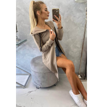 Női kapucnis zsebek MI8924 sötétbézs