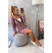 Női kapucnis zsebek MI8924 sötét rózsaszín