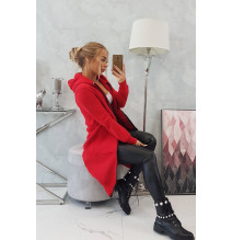 Női szigetelt, kapucnis pulóver MI9302 piros