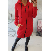 Női szigetelt, kapucnis pulóver MI9302 piros