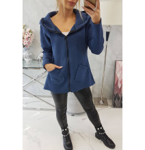 Hőszigetelt pulóver, hosszabb háttal MI68652 jeans