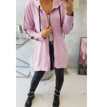 Női cipzáras pulóver, hátsó részben MI8997 lila