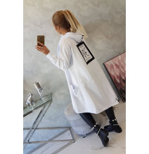 Kardigánt oversize MI0044 fehér