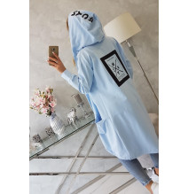 Kardigánt oversize MI0044 égszínkék