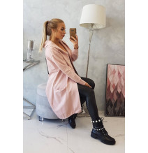Kardigánt oversize MI0044 sötét por rózsaszín