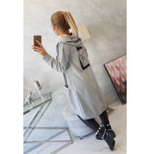 Kardigánt oversize MI0044 szürke