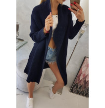 Női pulóver denevér típusú ujjakkal MI2019-13 sötétkék