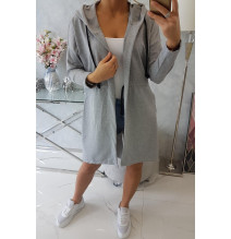 Kardigán hosszabb háttal MI8998 szürke