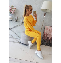 Női szett túlméretes blúzzal MI9091 okker