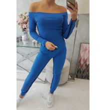 Női szett MI8958 dupla csíkkal kék