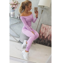 Női szett MI8958 dupla csíkkal lila