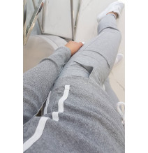 Női szett MI8958 dupla csíkkal szürke