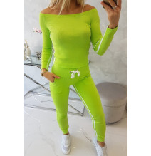 Női szett MI8958 dupla csíkkal zöld