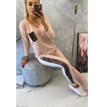 Női szett Párduc MI0068 por rózsaszín