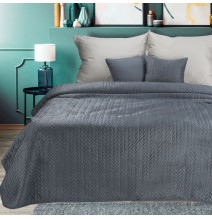 Bársony ágytakaró Luiz4 grafit new