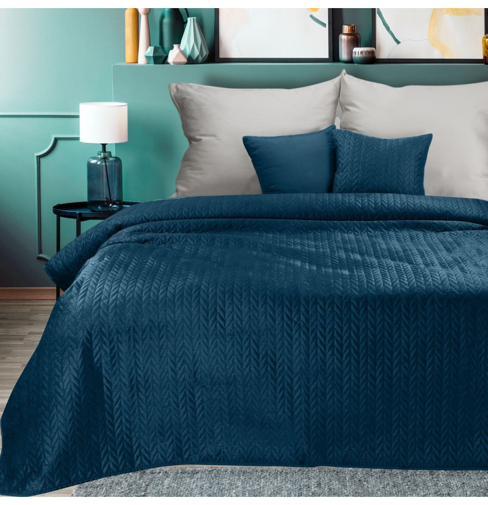 Bársony ágytakaró Luiz4 kék new