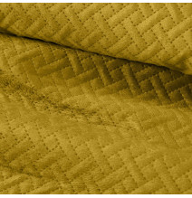 Bársony ágytakaró Luiz5 okker new