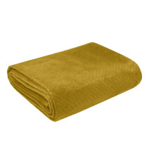 Bársony ágytakaró Luiz5 okker new