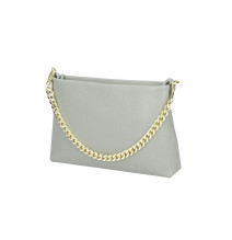 Női bőr válltáska 739 szürke Made in Italy