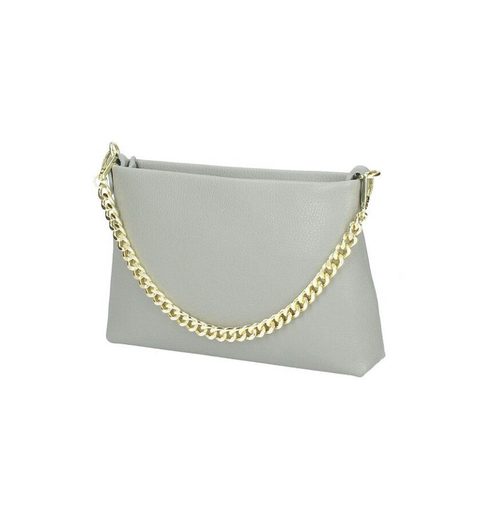 Női bőr válltáska 739 szürke Made in Italy