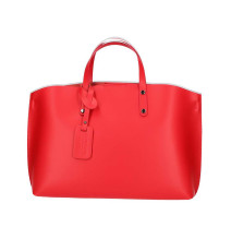 Piros bőr kézitáska 1417 OLASZORSZÁGBAN Készült