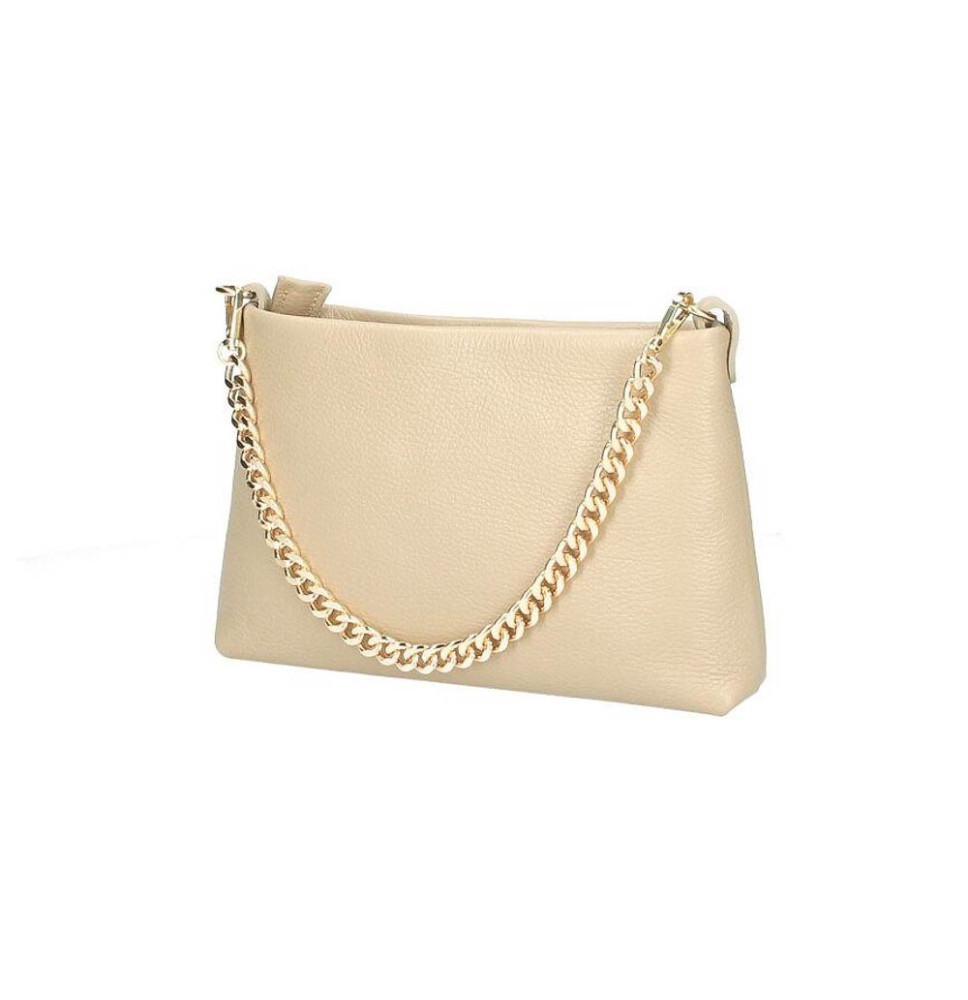 Női bőr válltáska 739 szürkésbarna Made in Italy