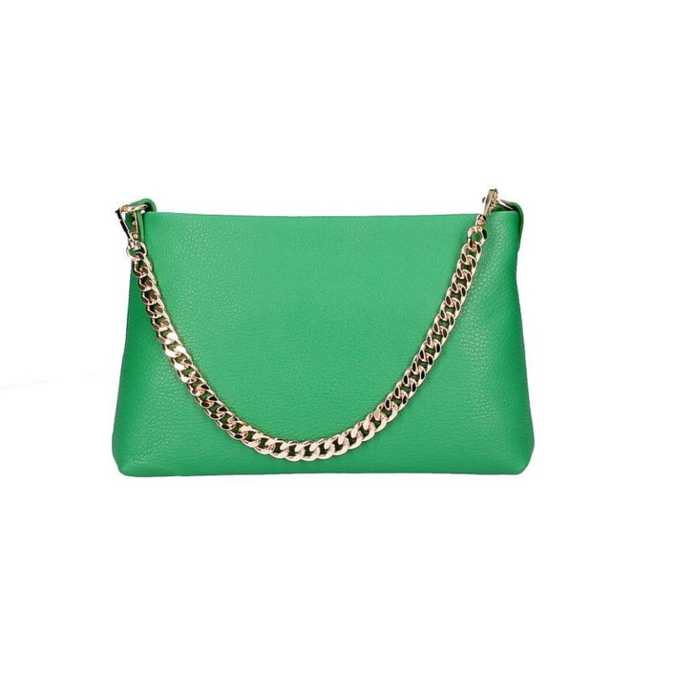 Női bőr válltáska 739 zöld Made in Italy