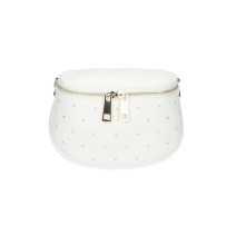 Női bőr válltáska 737 fehér Made in Italy