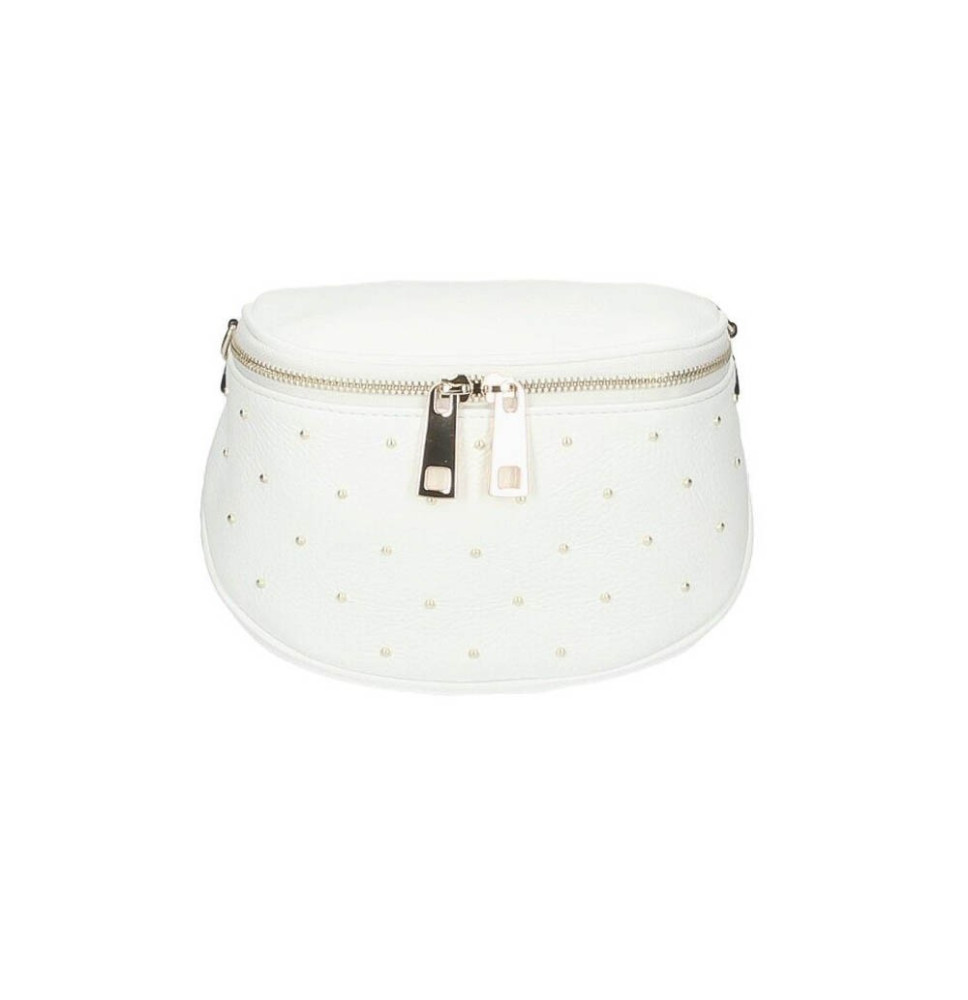 Női bőr válltáska 737 fehér Made in Italy