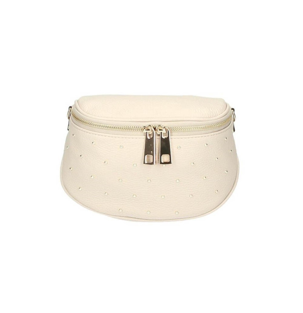 Női bőr válltáska 737 beige Made in Italy