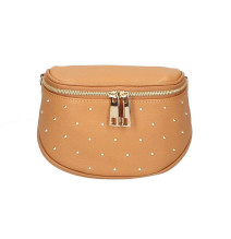 Női bőr válltáska 737 konyak Made in Italy