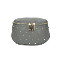 Női bőr válltáska 737 sötét szürke Made in Italy