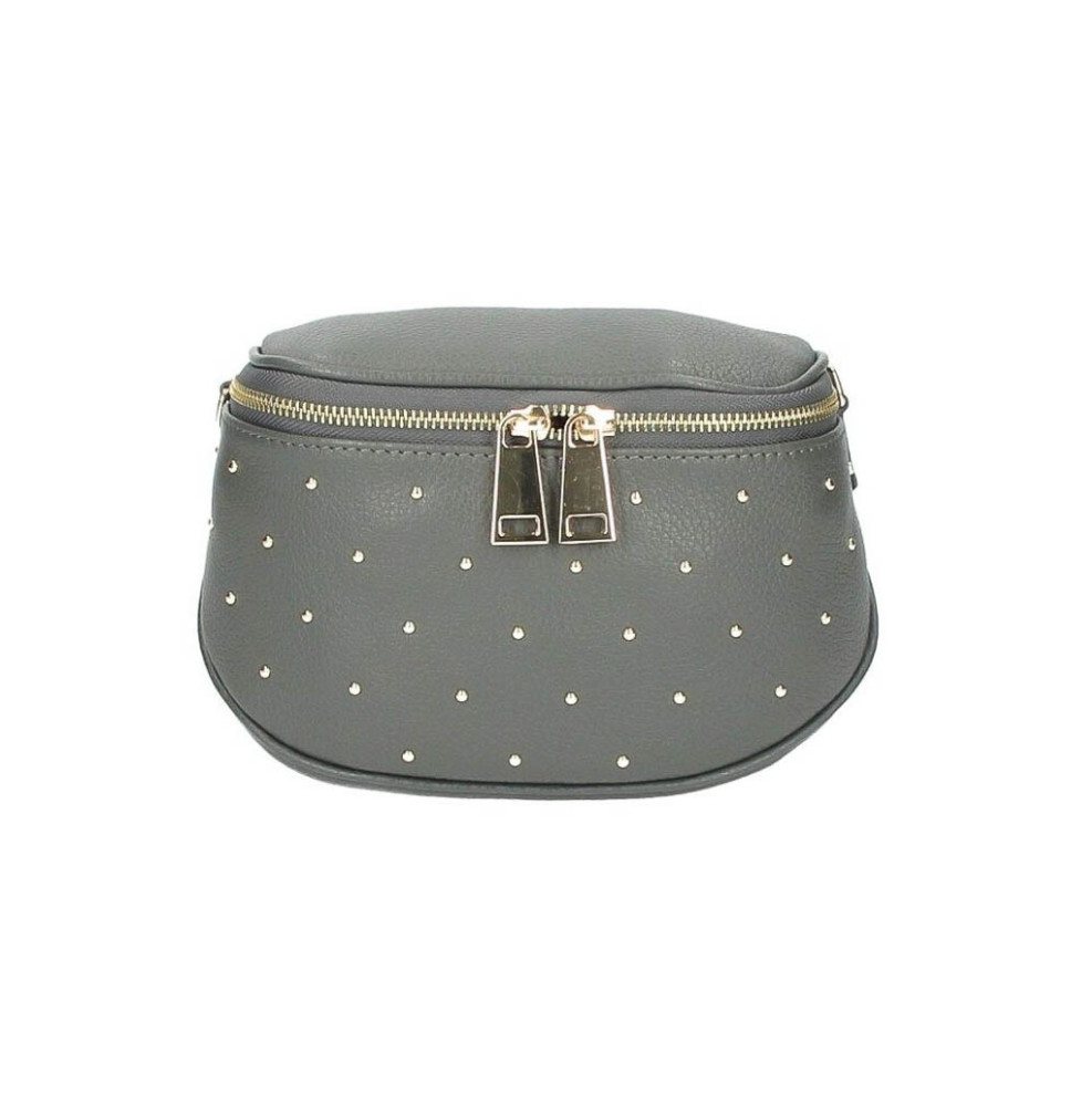 Női bőr válltáska 737 sötét szürke Made in Italy