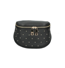 Női bőr válltáska 737 fekete Made in Italy