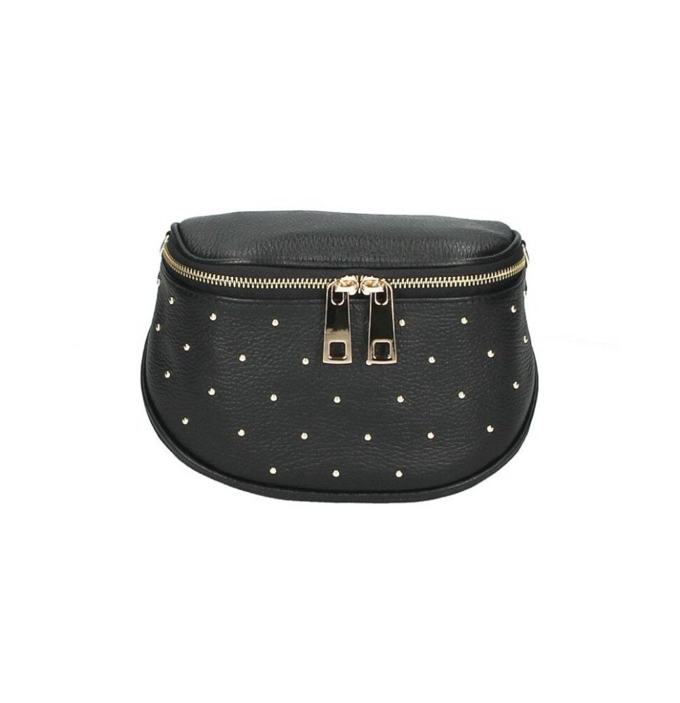 Női bőr válltáska 737 fekete Made in Italy