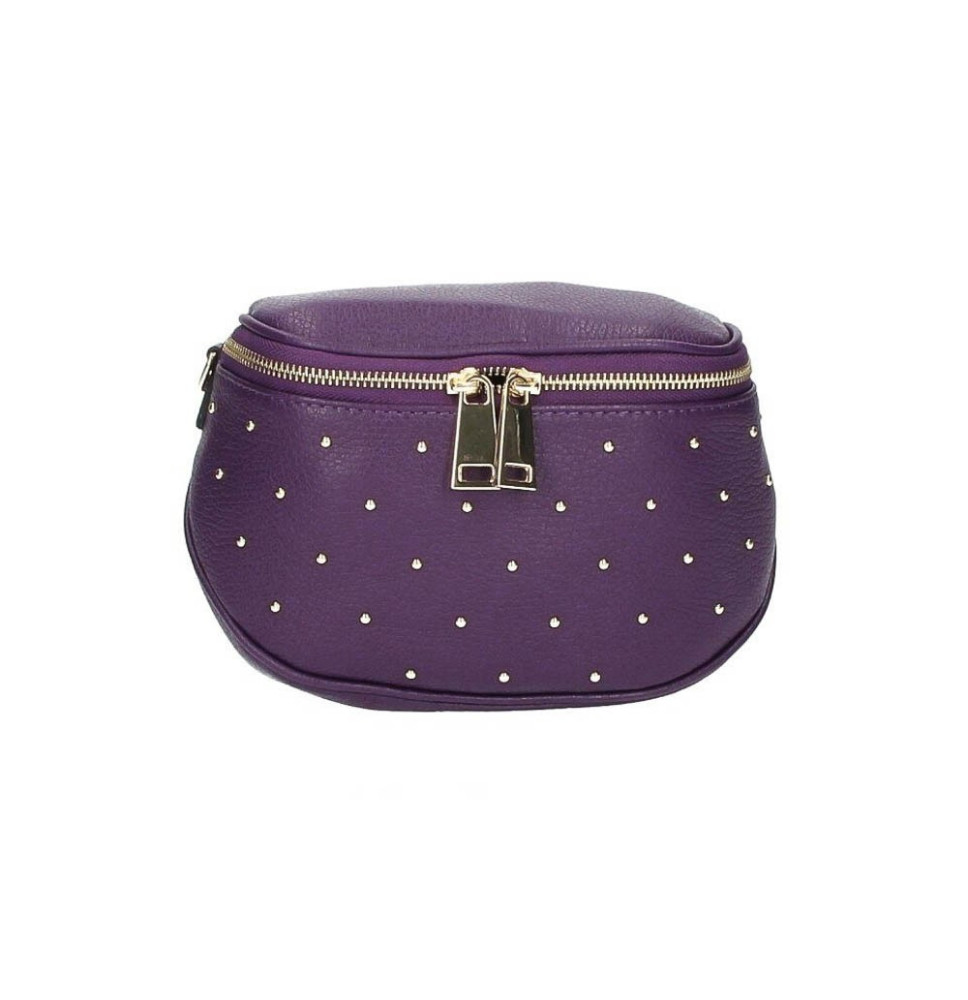 Női bőr válltáska 737 sötét lila Made in Italy