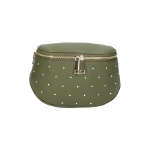 Női bőr válltáska 737 katonai zöld Made in Italy