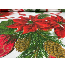 karácsonyi futó Karácsonyi Rózsa fehér 50x150 cm Made in Italy